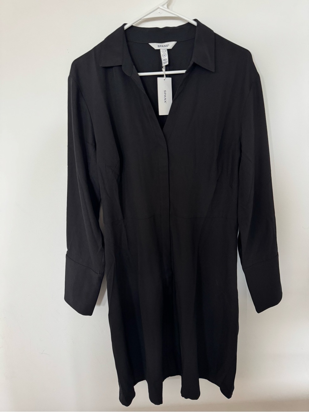 NWT | Spanx Black Classic Collared Dress | Size Large
